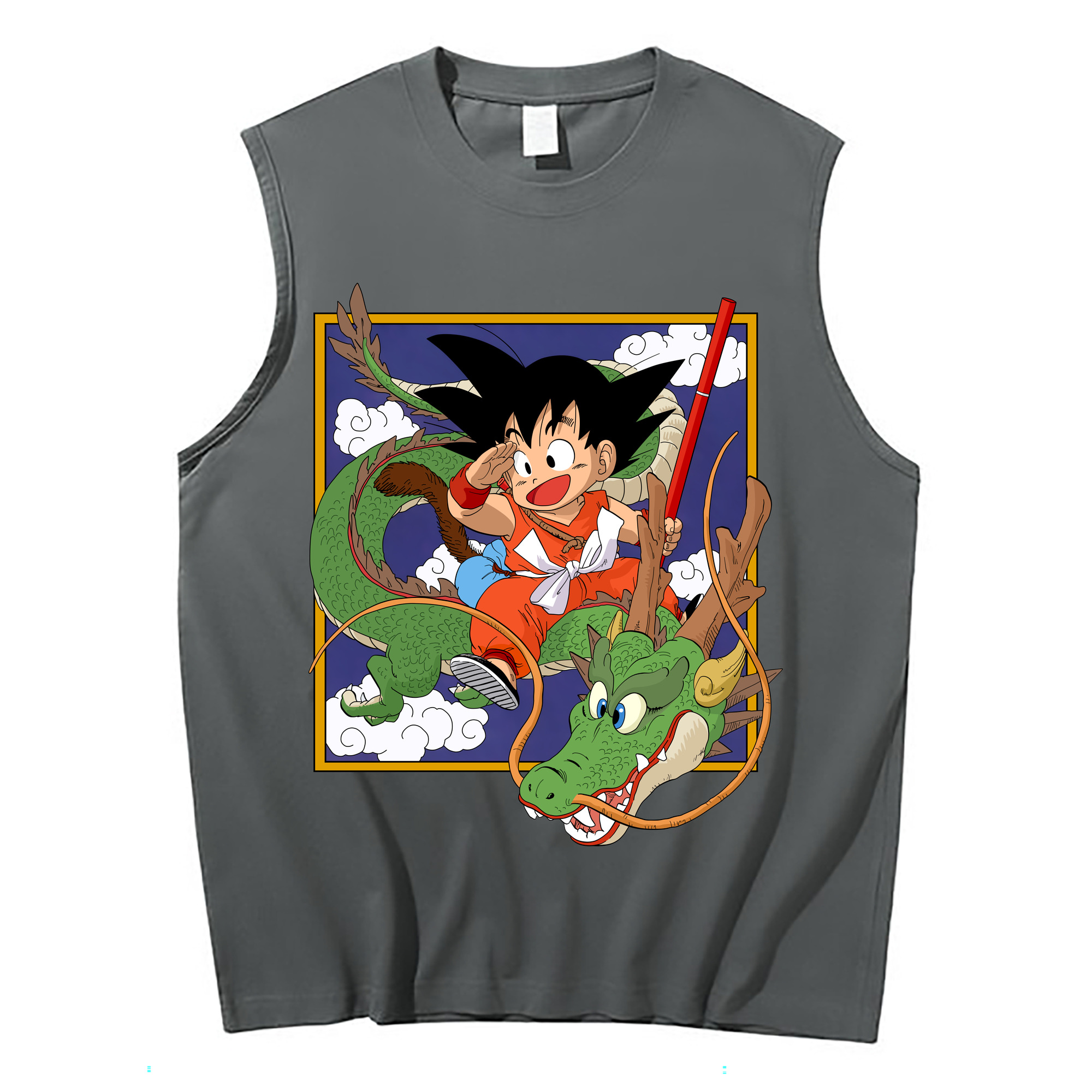 （画像用） ドラゴンボール 孫悟空（そん ごくう）Son Goku カカロット DRAGON BALL Kakarotto コットン100％タンクトップ（フロントプリント）